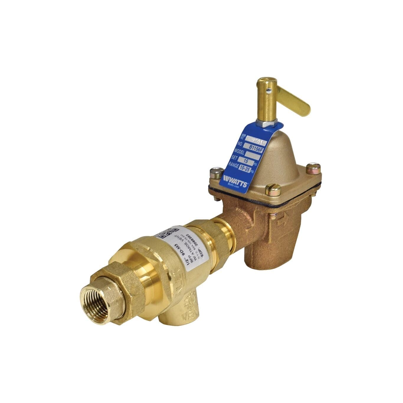 WATTS 1/2 inch B911-M3 threaded combination water feeder and backflow preventer