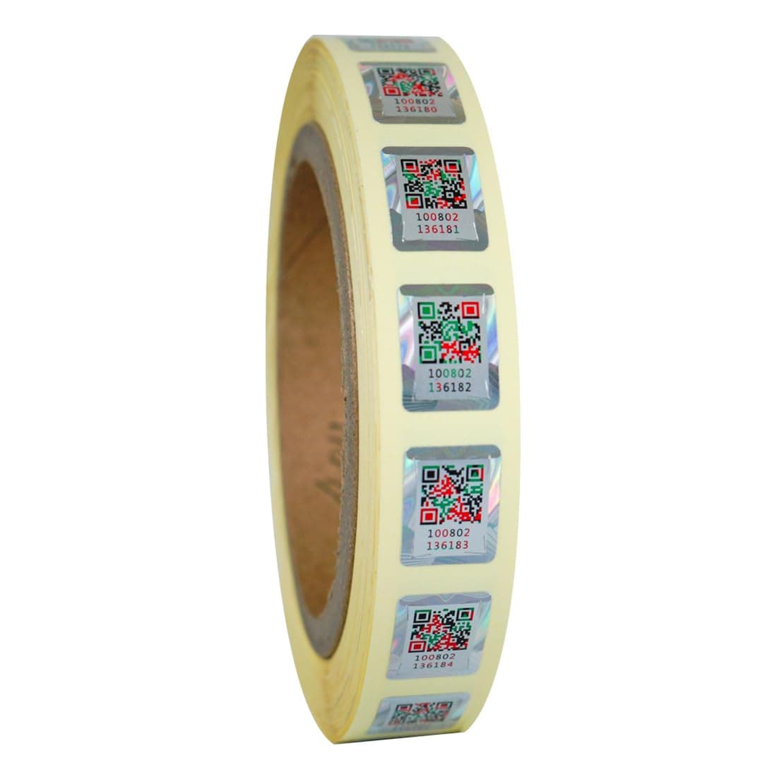 - 14 * 18mm Anti-Counterfeiting QR Code Labels Original Hologram Security Genuine Tag Authenticity Query Tamper Proof Stickers