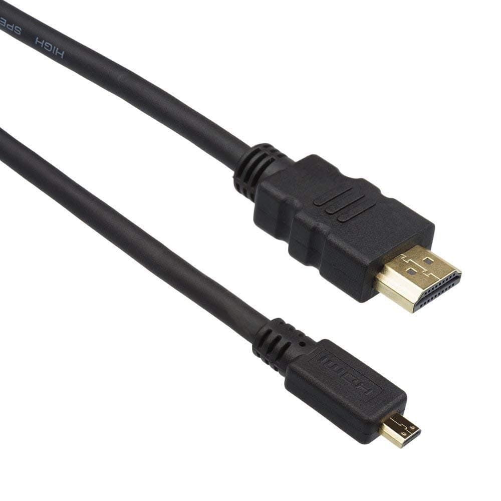 BeckenBowerr - 1.8m Micro HDMI cable Type D to HDMI Compatible with/Replacement for yoga tablet Hero 4 Google Nexus 10 Blackberry Playbook to TV Mobile Phones,Cameras & Camcorders HD Devices using the new Micro HDMI connector, G Revolutio, Galaxy Micro HDMI to HDMI Cable for Hudle Kindle Fire HD Tablet to TV HDTV Type D