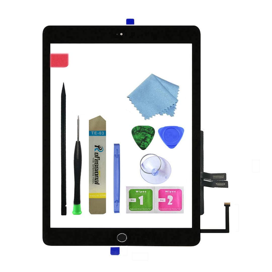 - for Black iPad 6 2018 6th Generation A1893 A1954 Touch Screen Digitizer Assembly Replacement with Home Button,Camera Bracket,Pre-Installed Adhesive,Tool Repair Kit
