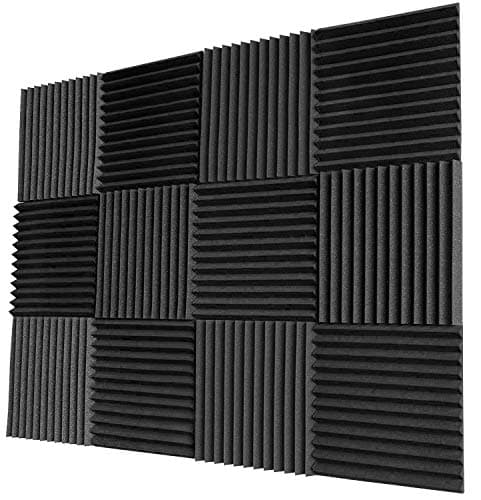 24 Pack- Studio Acoustic Foam Sound Absorption Proofing Panel Wedge 1" x 12" x 12"