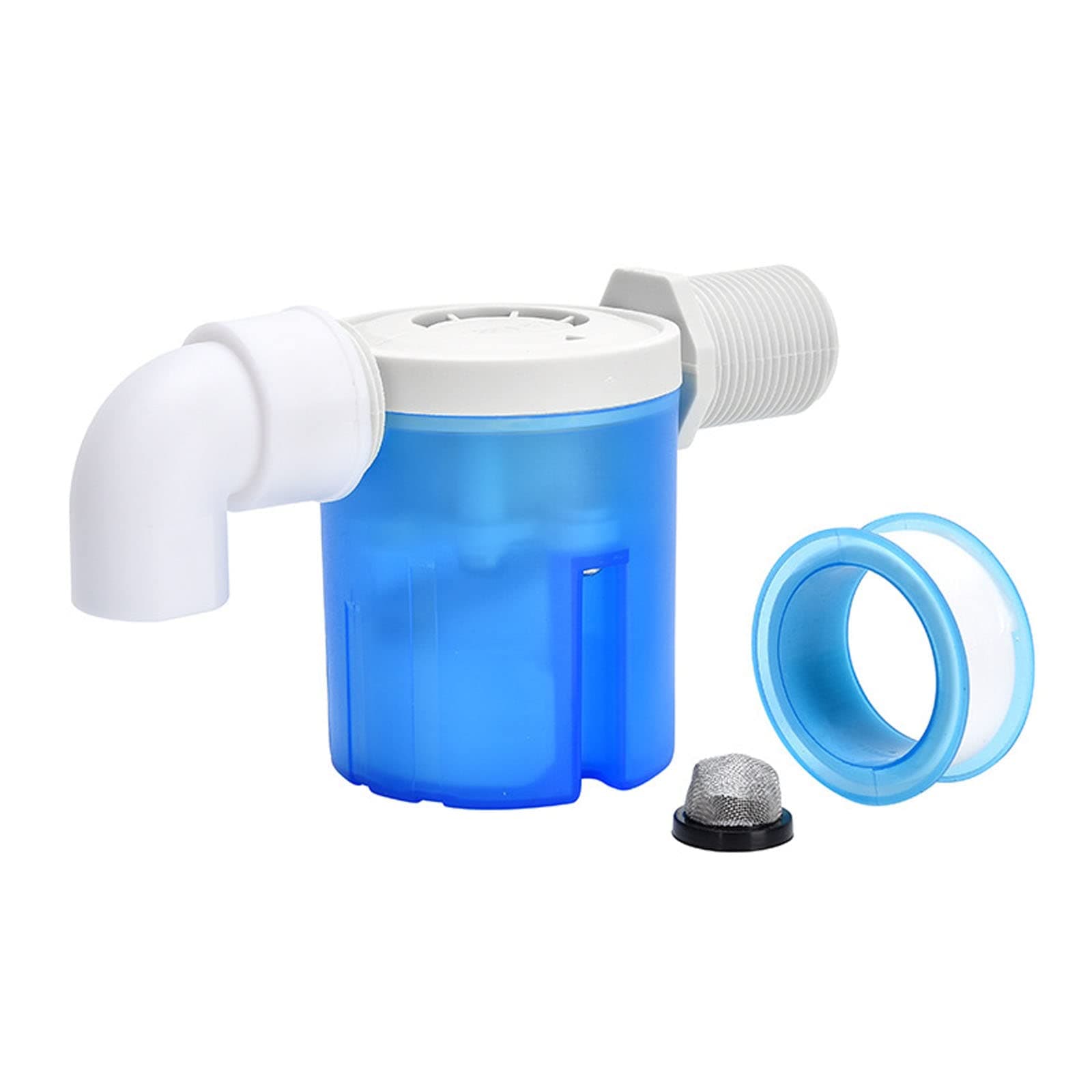 Float Valve 3/4" Side Inlet Male Automatic Water Level Control Valve for Tanks, Towers, Pools, Troughs, Aquariums - Blue