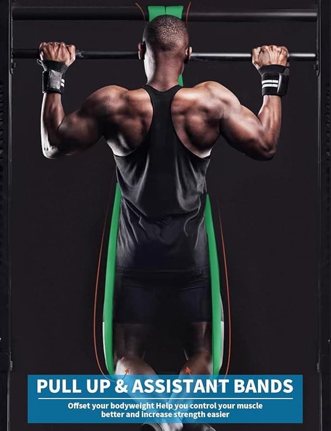 Pull Up Bands, Resistance Bands, Pull Up Assistance Band Resistance Exercise Bands for Men & Women Working Out, Body Stretching, Physical Therapy, Muscle Training - Blue Model 001