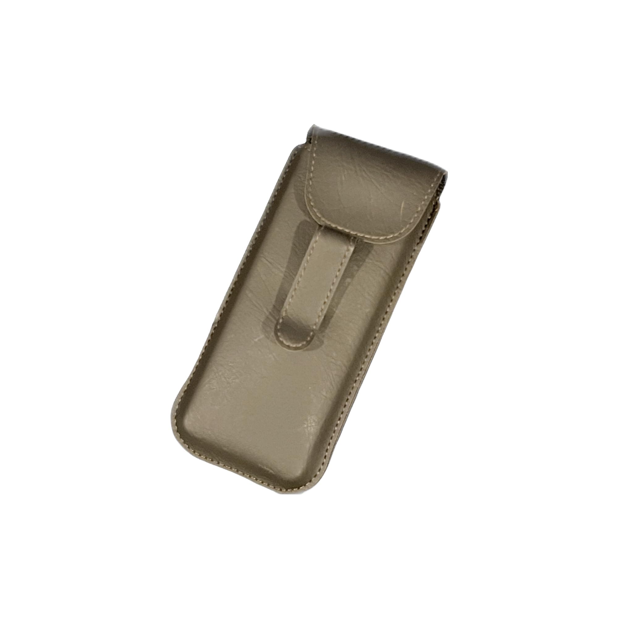 2 Semi Hard Pocket Clip EyeGlass case (Brown) thereallycooleyeguy