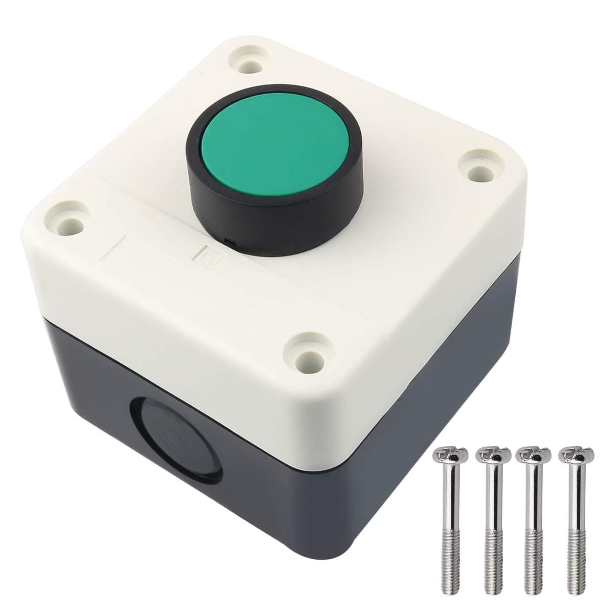 Push Button Switch Station Momentary NO Green, 400V 10(6) A