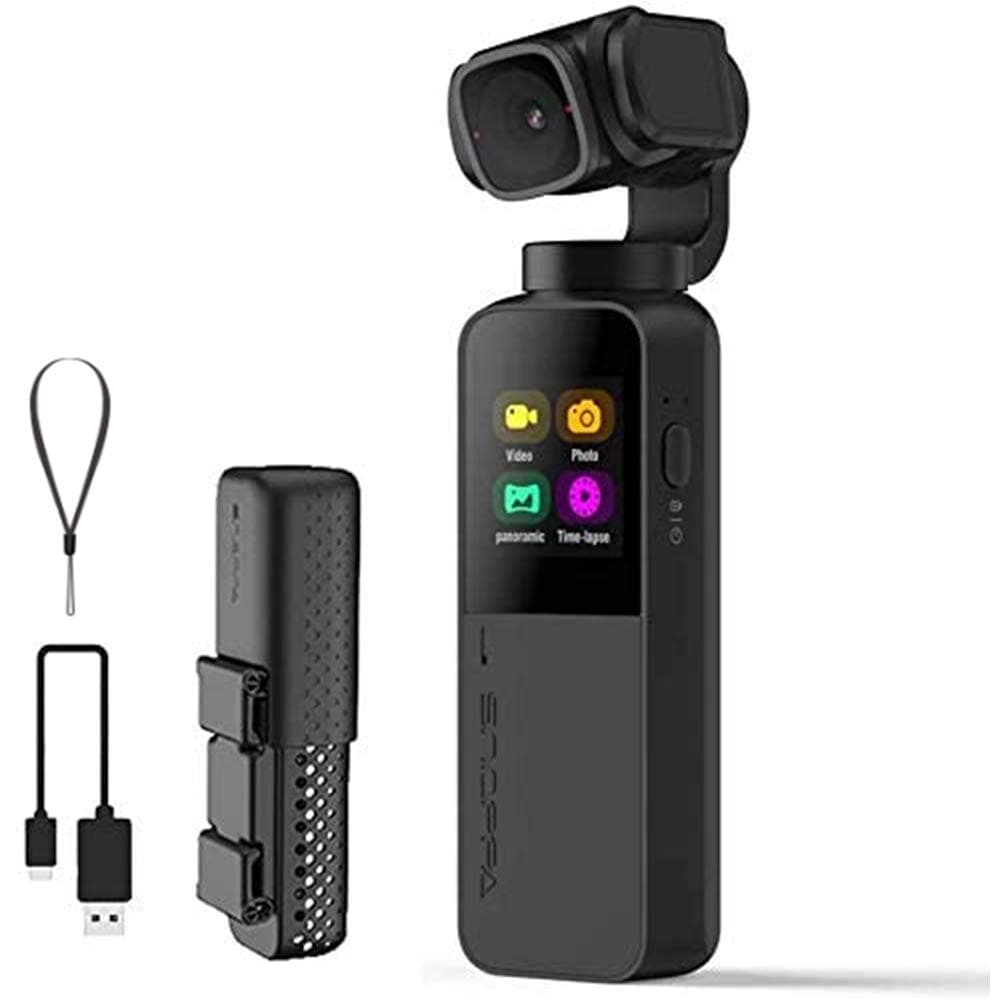Snoppa Vmate Gimbal Camera 3 Axis Handheld Gimbal Stabilizer with 4K Smart Camera, 200Mbps High Bitrate, H265, 90°Rotating Lens, 220min Runtime, WiFi Connect, Built-in Mic & Bluetooth Mic Support