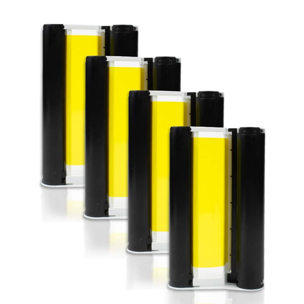 - 4 Pack Compatible Ink Cartridges Replace for Canon Selphy KP-108IN KP108 Color Ink Cassette 4x6 Inch for Selphy CP1500 CP1300 CP1200 CP800 CP900 Wireless Compact Photo Printer (Without Paper)