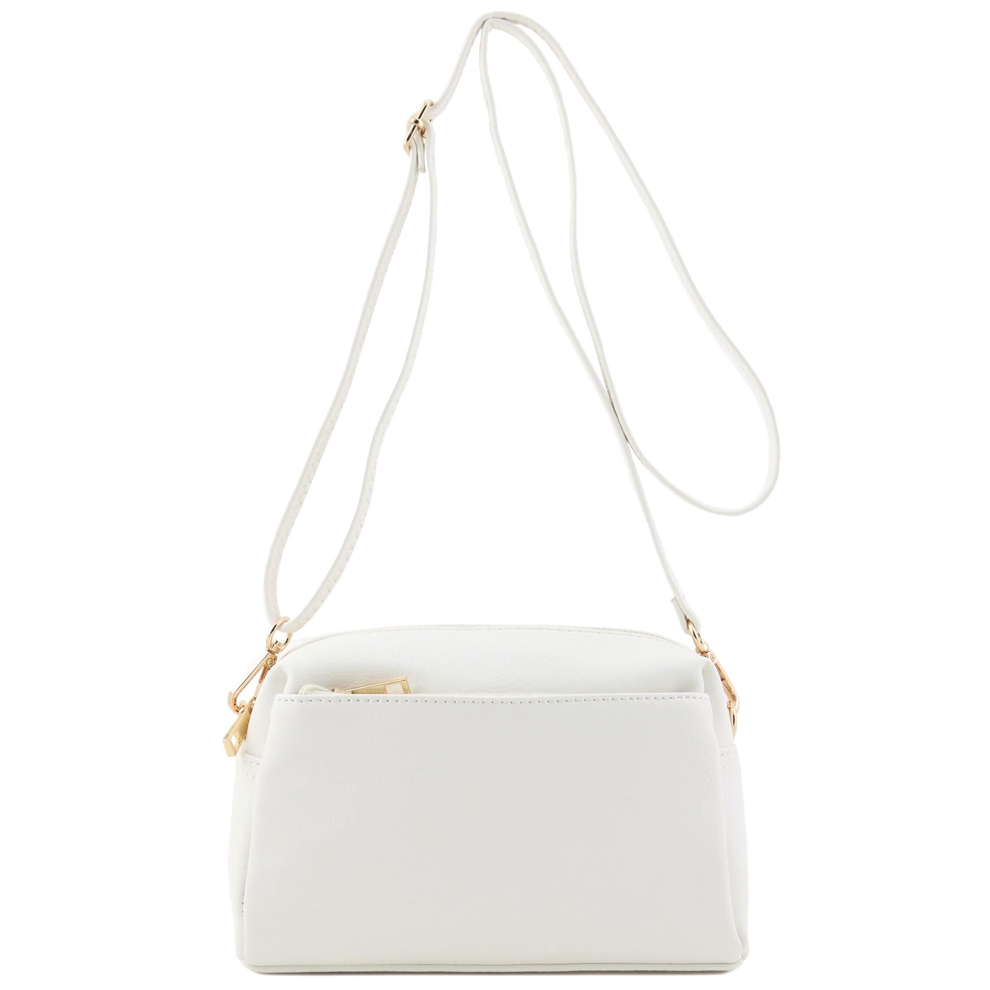 Triple Zip Small Crossbody Bag