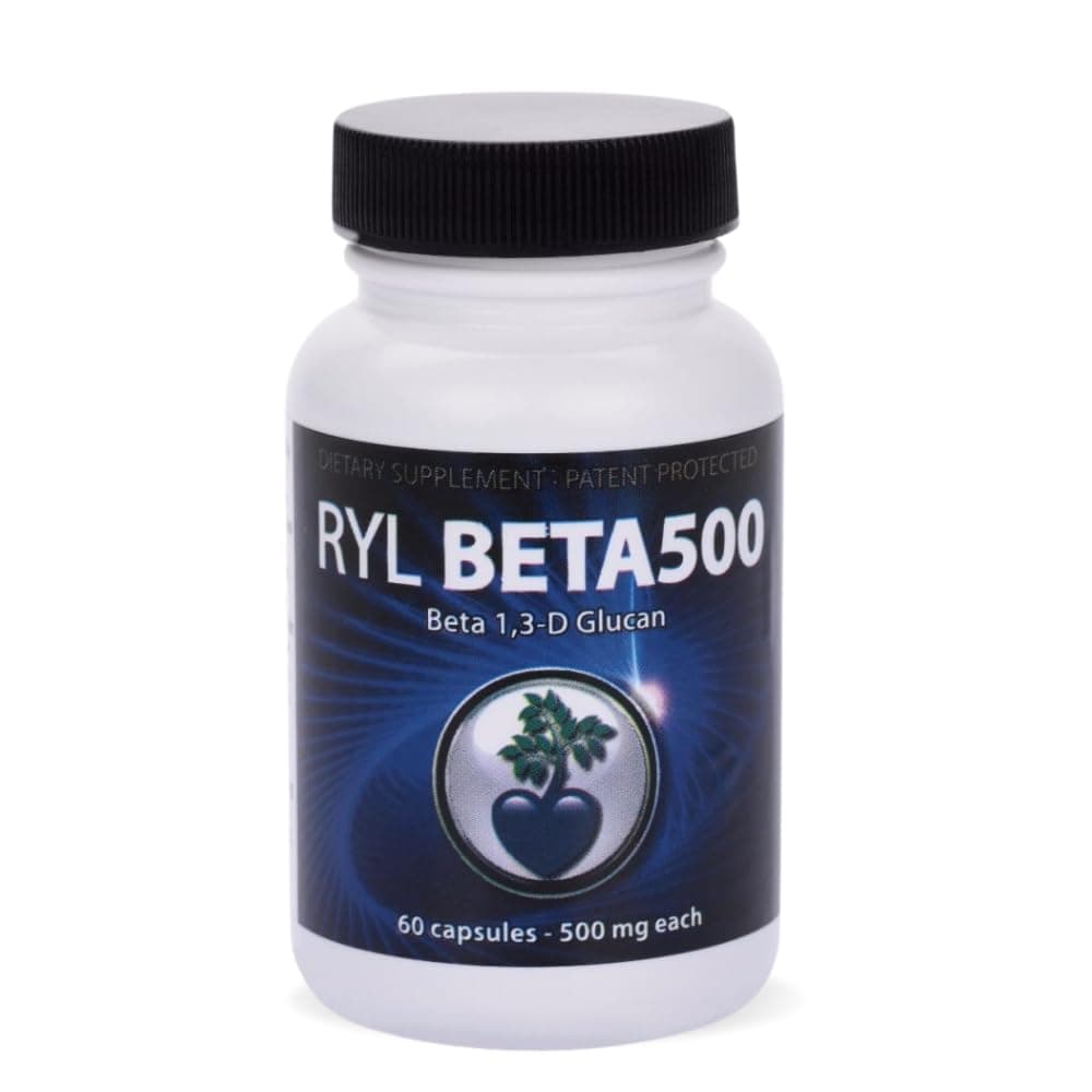 RYL Beta500 Beta 1, 3-D Glucan Immune Support 60 500mg caps