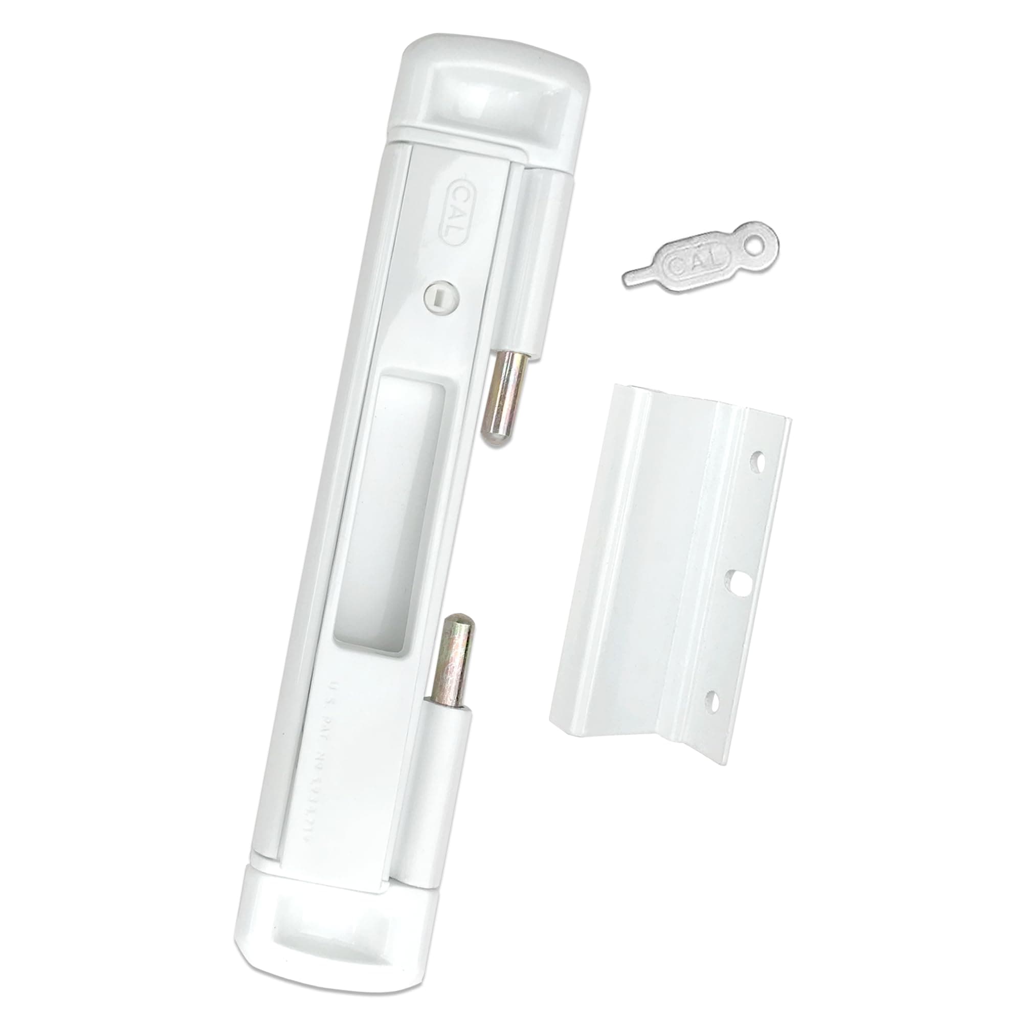 Double Bolt Lock for Sliding Glass Doors - Newly Patented - Advanced Technology to Keep Your Family Safe and Secure - High Security Lock - Virtually Burglar Proof (White)