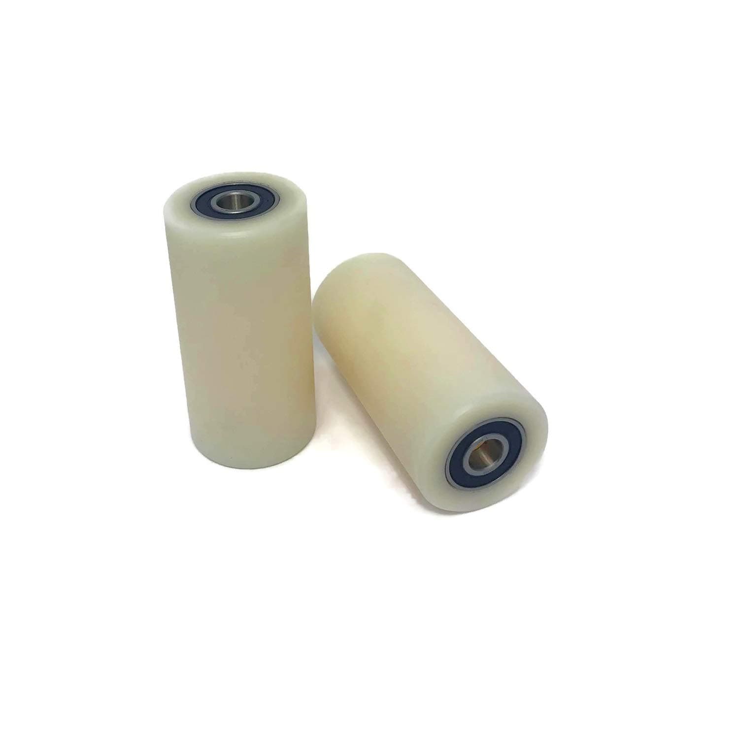 2 PCS / 2 Inch x 4 Inch Nylon Roller Wheel with Bearings CNC Guiding Wheel Flat Belt Idler 2" Diameter 4" Width 1/2 Bearing Bore