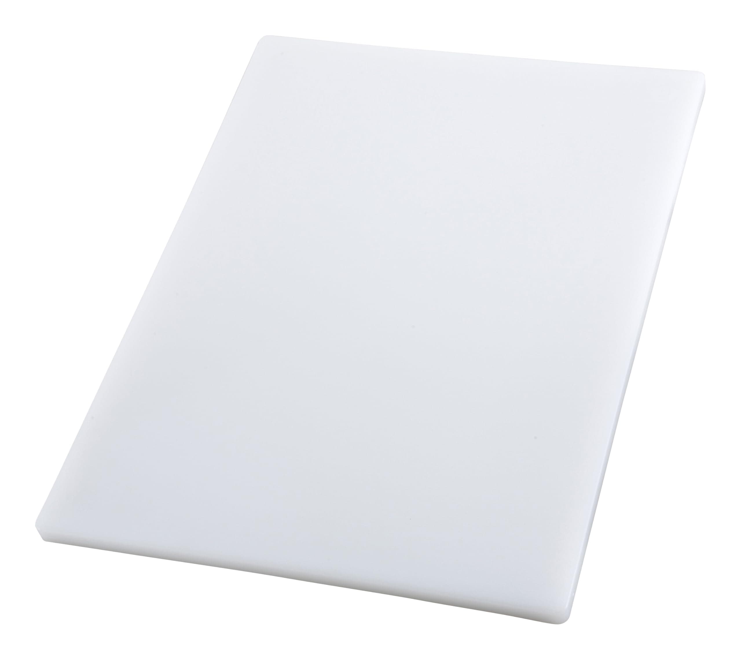 Heavy-Duty Plastic Cutting Board, 12" x 18" x 3/4", White