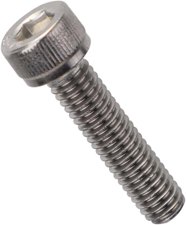 M4-0.7 x 10mm Socket Head Cap Screws Bolts, Allen Socket Drive, Stainless Steel 18-8 (304), Full Thread, Bright Finish, Machine Thread, 100 PCS