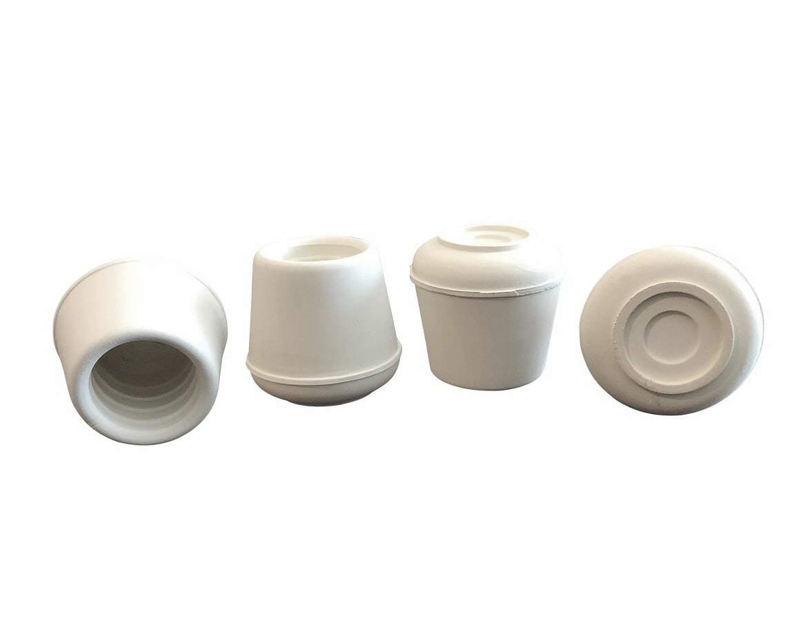 Shepherd Hardware 9122 1-1/8-Inch Inside Diameter Rubber Leg Tips, 4-Pack, White