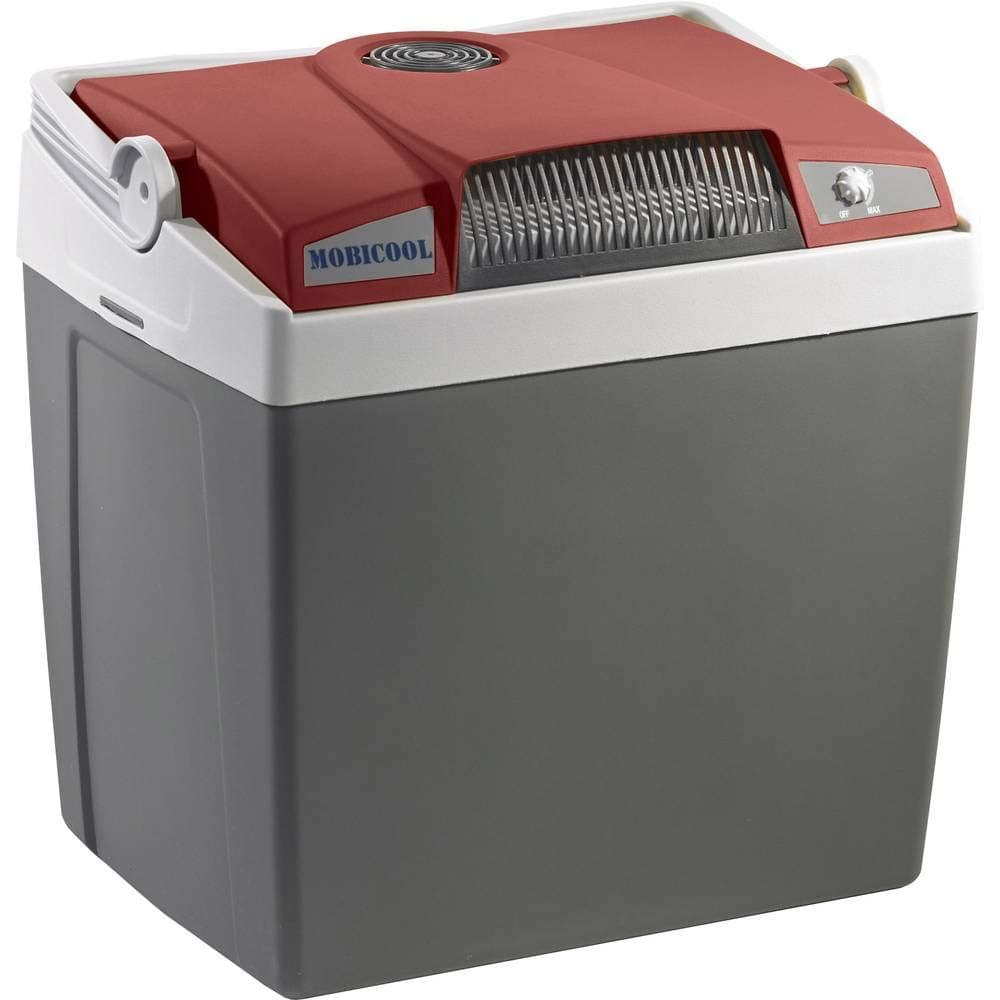Mobicool G26 AC/DC Thermo-Electric Cool Box, Grey/Dark Red, 12/230 V, 25 Litre