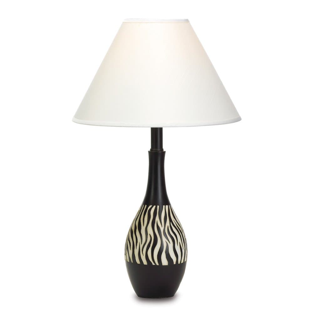 Zebra lamp, 12" x 12" x 20"