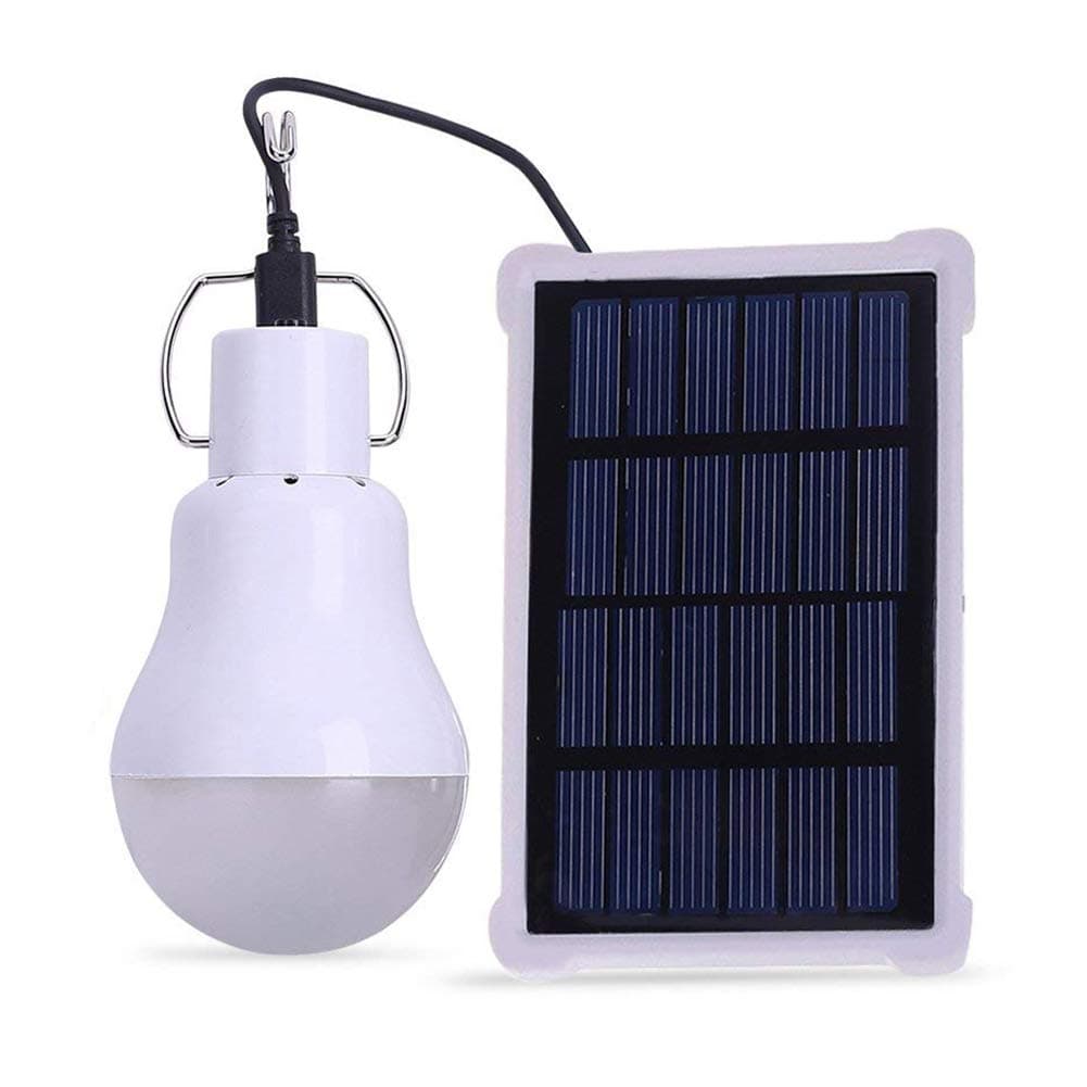 Portable Solar LED Bulb Lights Solar Powered Chicken Coops Light with 3.5M Solar Panel for Camping Tent Fishing Hiking Chicken Coop Shed Lighting(140LM 1600mAh)