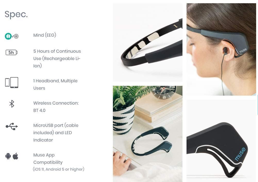 InterAxon Muse: the brain sensing headband - Color: White