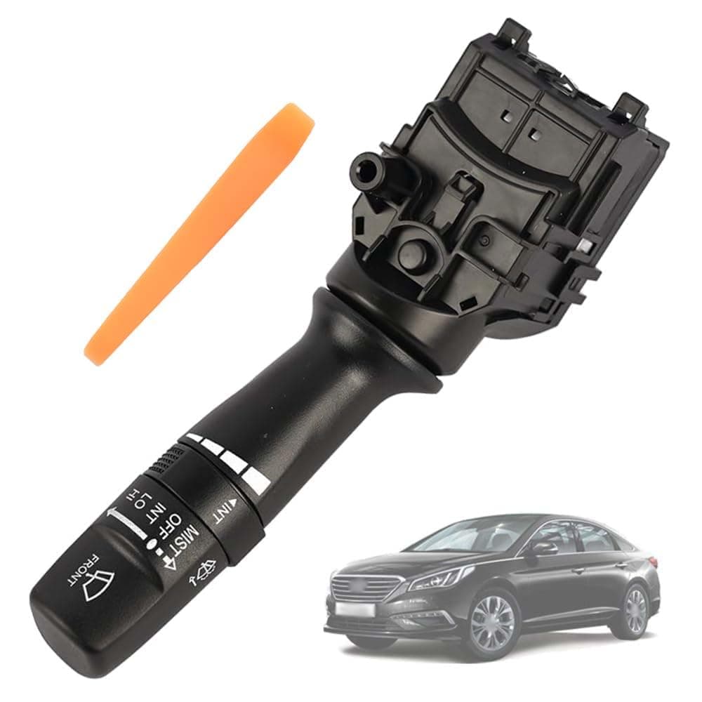 Windshield Wiper Control Switch 934201U000, Push Button, ON-OFF, Black, Compatible with Hyundai Sonata 2.0L 2.4L 2011-2014, Hyundai Elantra 1.8L 2.0L 2011-2016, Kia Rio 1.6L 2012-2017, More