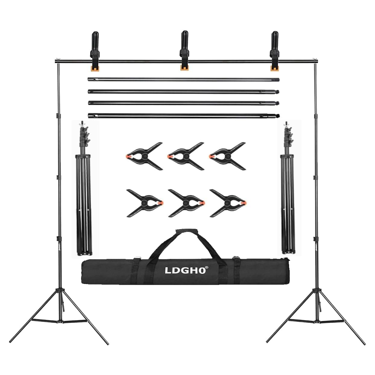 8.5 X 10FT/2.6 X 3M Background Stand Support System Kit with Carrying Case for Clamps and Canvas,for Photo Video Shooting