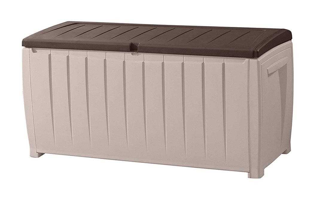 Resin Storage Bench Cabinet Large 90 Gallon Lockable Lid Container Box Seat Waterproof Durable for Indoor Outdoor Garden Backyard Utility Room Furniture Weather Resistance & e-Book by jnwd.