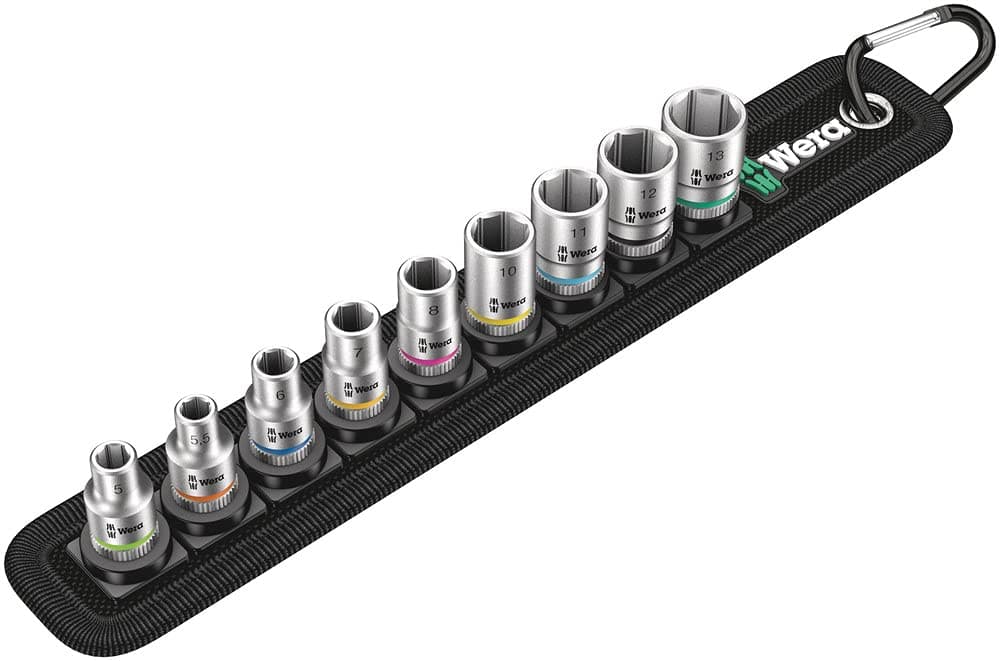 05003883001 Belt A 4 Zyklop Socket Set, 1/4" Drive, 9 Pieces