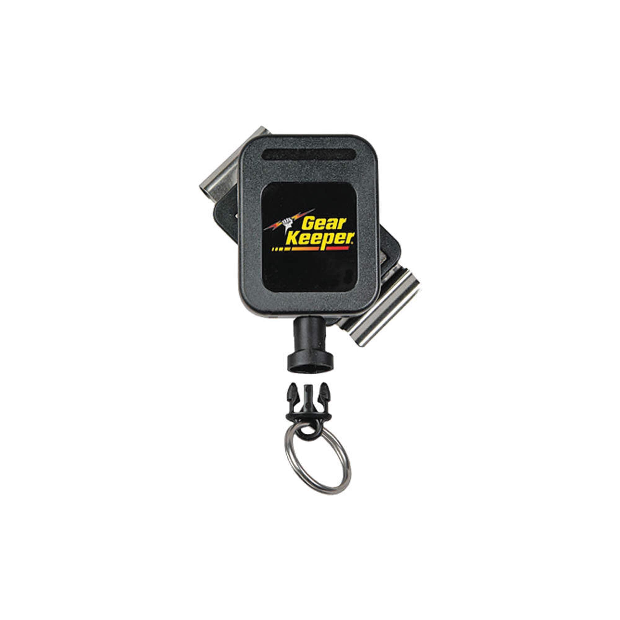 Gear Keeper RT4-5851 RT4 Medium Force 8-14 Key Retractor with Stainless Steel Rotating Belt Clip, 60 lbs Breaking Strength, 6 oz Force, 36" Extension