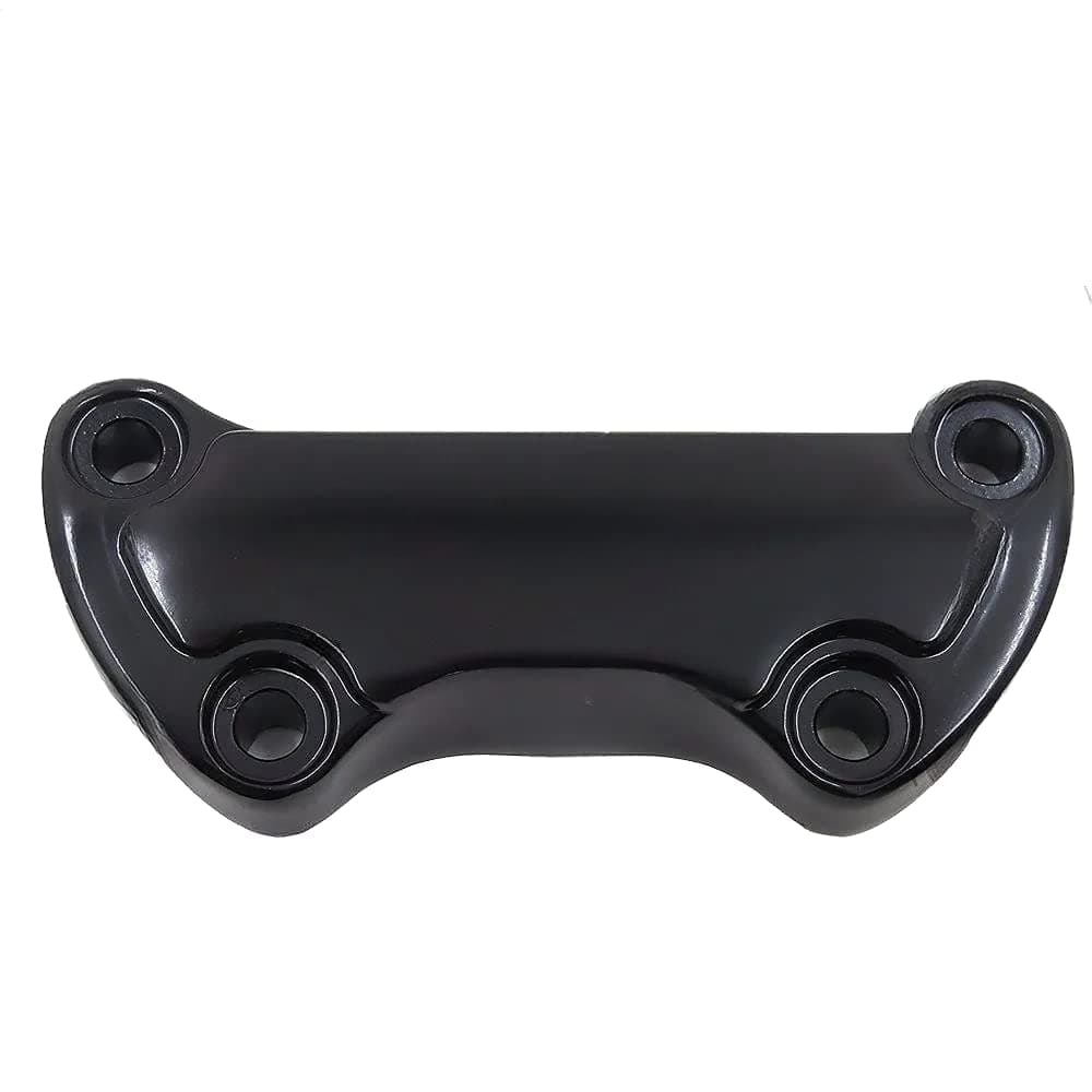 HTTMT MT446-002- Black Scalloped Handlebar Riser Clamp Compatible with Harley Sportster 883 Dyna Super Glide