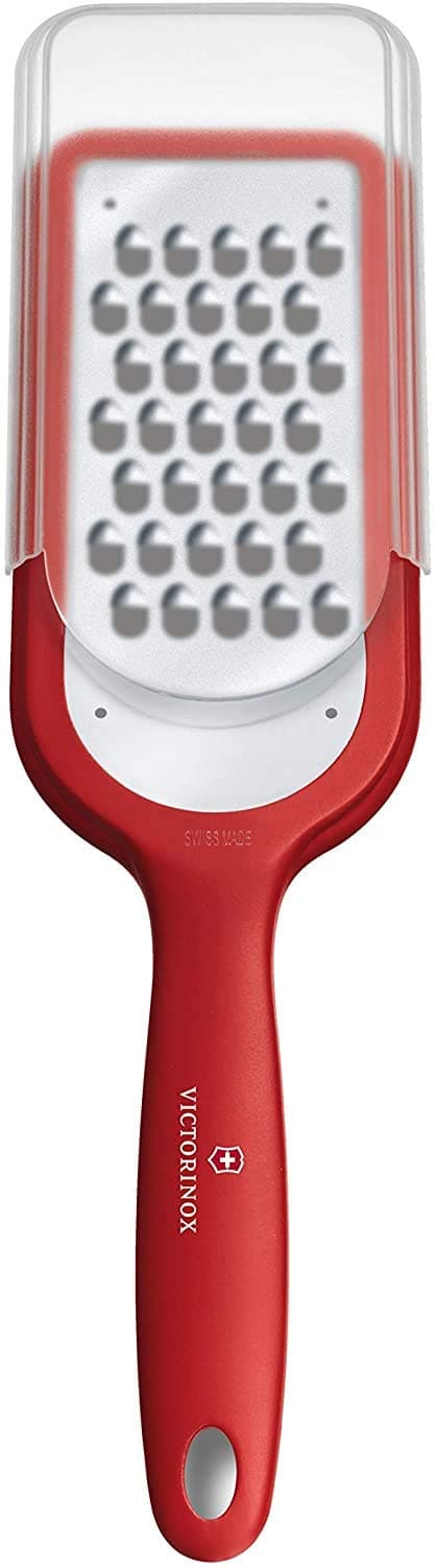 Victorinox Grater, Extra Sharp, Robust Plastic Handle, Dishwasher Safe, Red