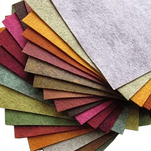 Over the River Felt 21 Felt Sheets - Fall Colors Collection - 6"x12" Merino Wool Blend Felt