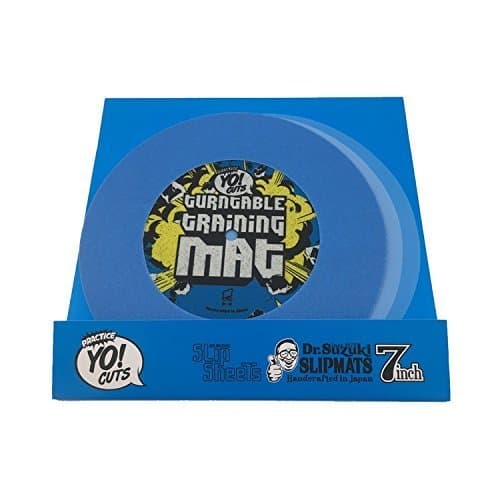 Dr. Suzuki 7 Scratch + 2 Slip Heets Turntable Slipmat Training Wax (Blue) TTW7B