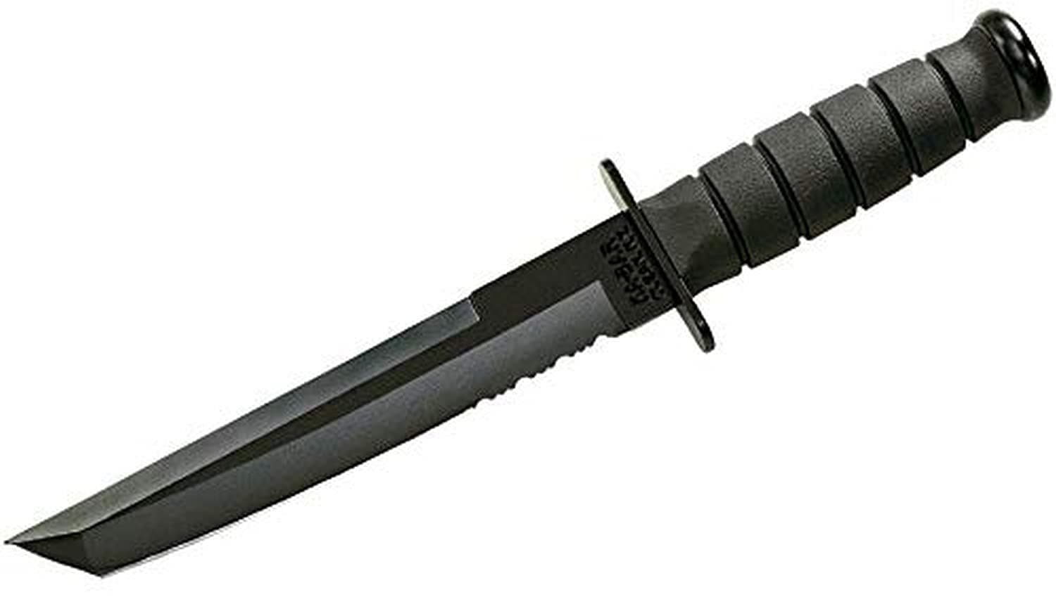 KA-BAR KB1245 Tanto Black W/Leather Sheath