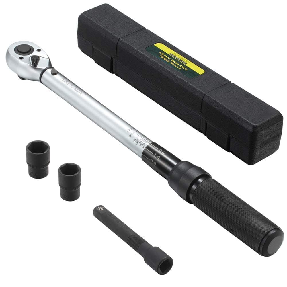 IPSmart ARUMIN 1/2-Inch Drive Click Torque Wrench (10-150 ft.-lb./13.6-203.3 Nm) Dual-Direction Adjustable Torque Wrench Set