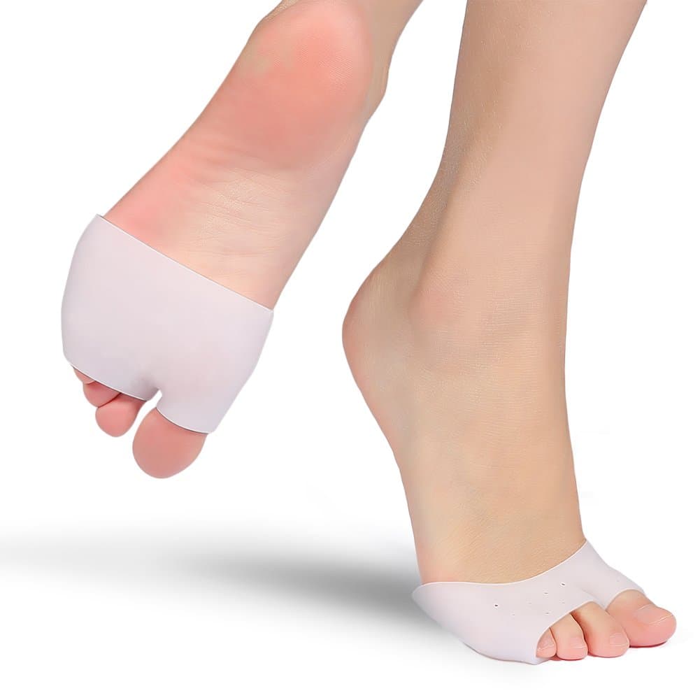 Gel Toe Cap Protector Toe Protection Soft Toe Sleeves Ball of Foot Cushion Blisters Pad Insoles Silicone Bunion Sleeves with Metatarsal Pads