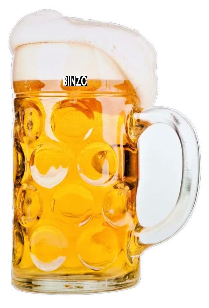 BINZO Glass Big 1300ml, 1000 ml, 600 ml, Extra Large Jumbo Size Beer Mugs with Handle, Multipurpose Mug for Milk, Juice, Oversize German Beer Stein Glasses, Size - (600 ML, Set of 2)