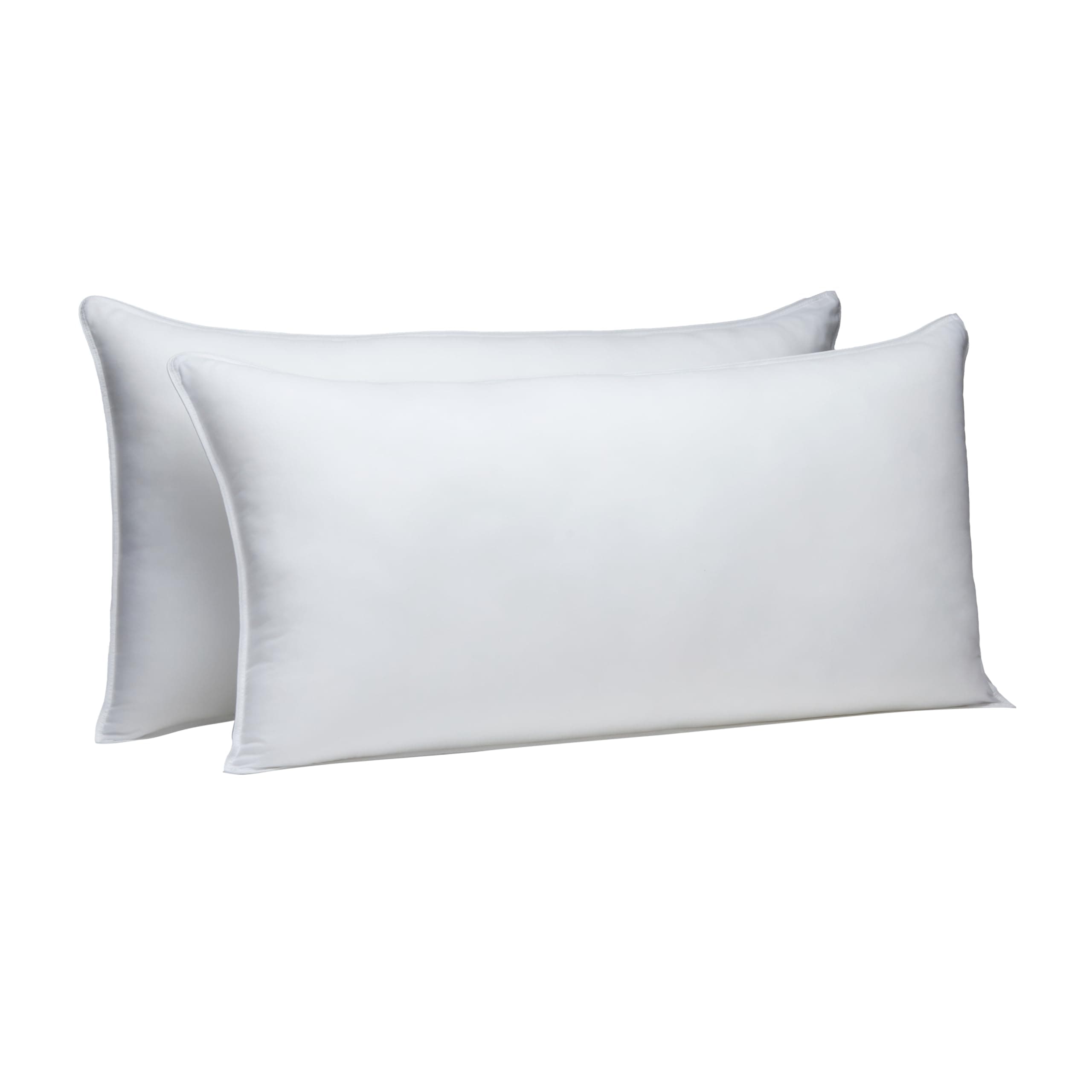 Down-Alternative Pillows for Stomach and Back Sleepers, Soft Density, Machine Washable, 20 x 36 inches, White, 2-Pack