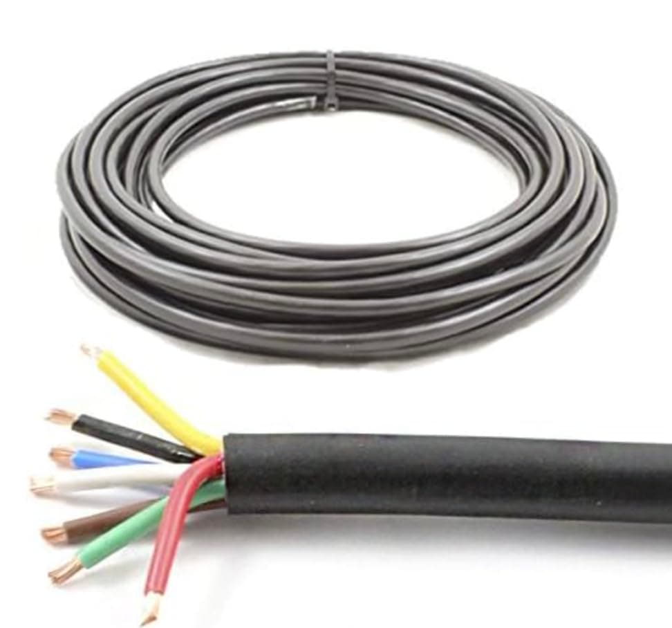 7 Core Cable 12v 24v Thin Wall Wire *16.5 AMP Rated* Trailer/Caravan LED Lights (5M)