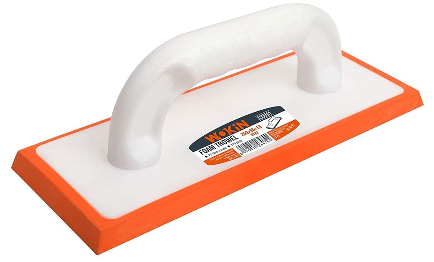 2 Variations Plastic Handle Foam Base Builder Grout Float Plastering Trowel (Eva, Orange And White)