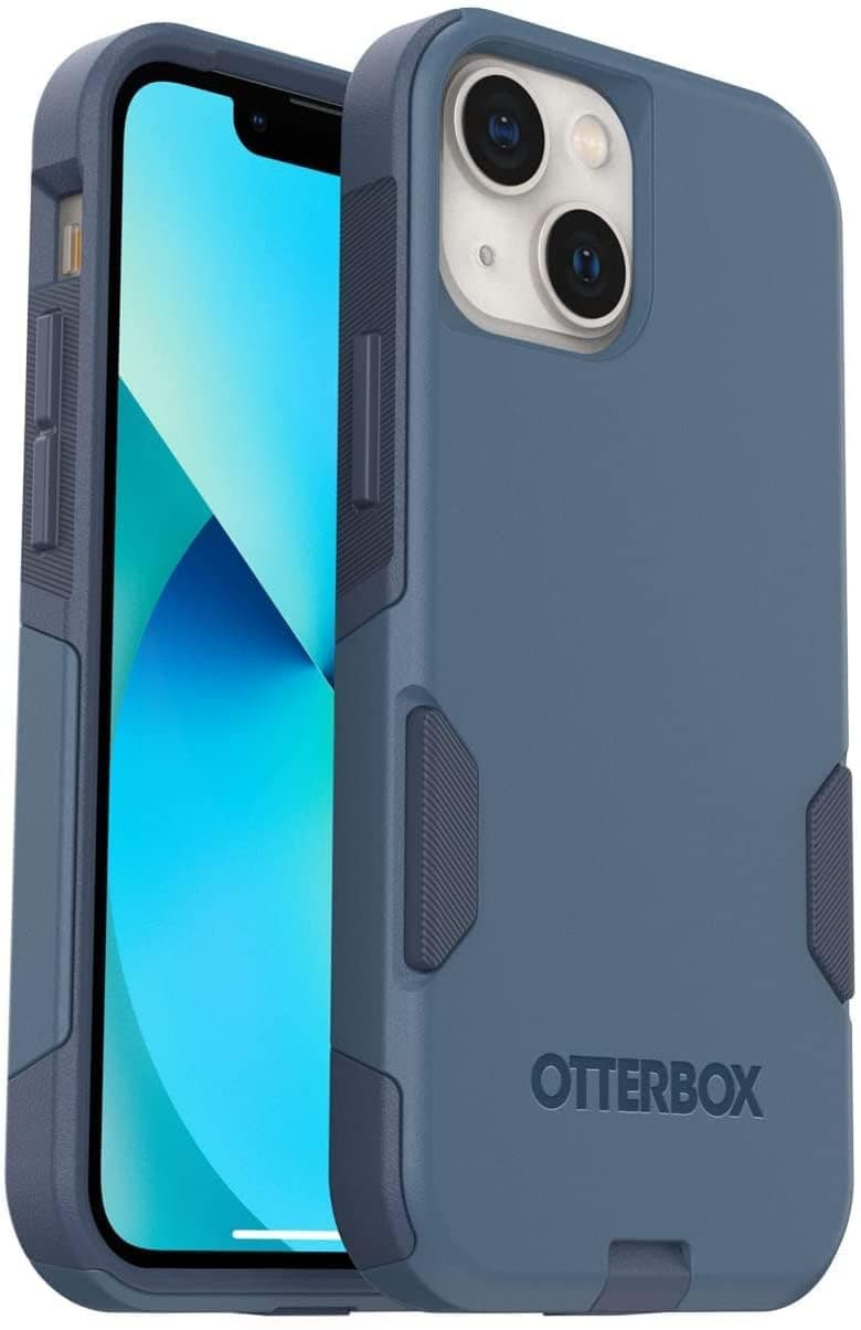 iPhone 13 (ONLY) Commuter Series Case - Rock Skip Way, Slim & Tough, Pocket-Friendly, with Port Protection Blue