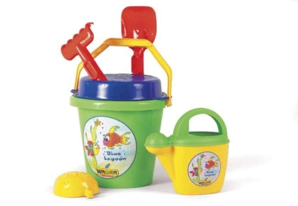 Wader 7155 – Cube Set with Wheels, 6 Pieces, the line of Blue Lagoon