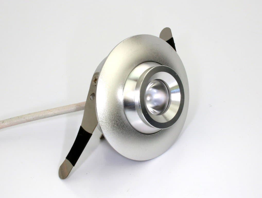 Mini LED Spotlight Eye Ball Down light LED Fixture (100-240VAC) - 3 Watt Natural White (4000K) LED Downlight for Cabinets, Office or Ceiling Lighting