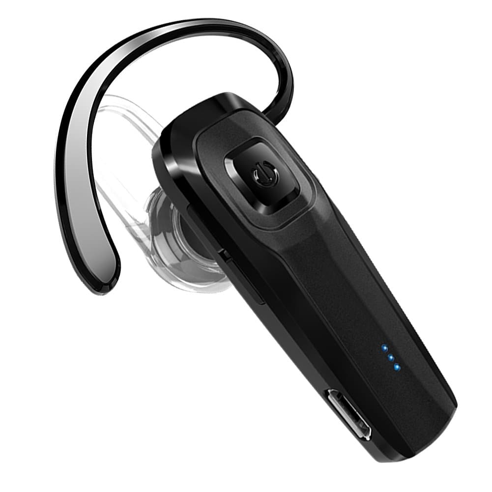 TOORUN Bluetooth Headset, M26 Bluetooth Earpiece Handsfree V5.0 Wireless Headphone with Noise Cancelling and Microphone Compatible for Android iPhone Cell Phone Laptop - Black