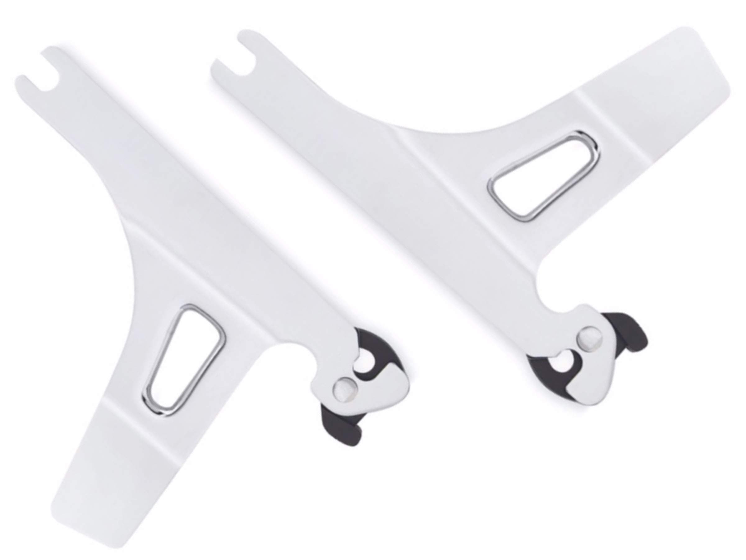 DYNA CHROME SIDEPLATES FOR HARLEY DAVIDSON Detachable Sissy Bar Backrest STREET BOB FAT BOBBER SUPER WIDE GLIDE LOW RIDER YRS 06-2017 REF 52866-06A SIDE PLATES PLATE FXDB FXDF FXDWG FXDL QUICK RELEASE