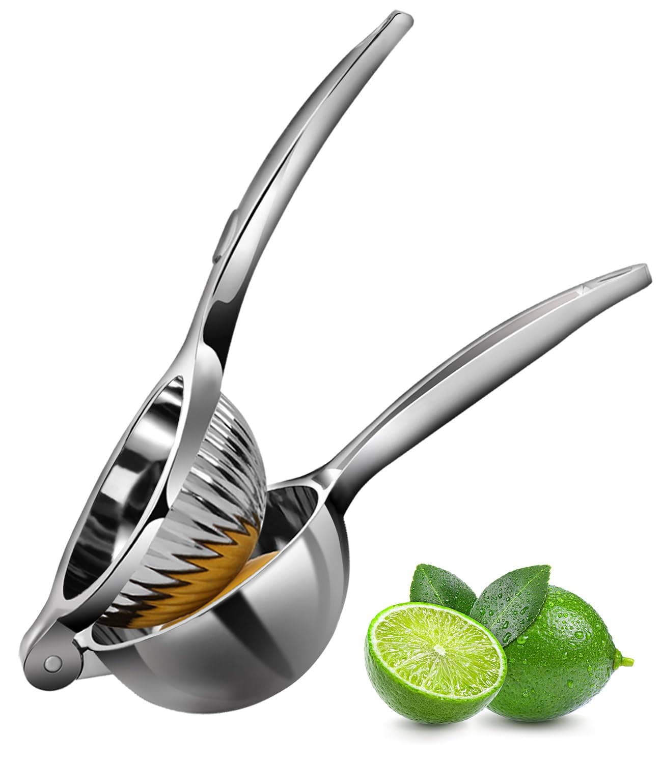 Rekix Lemon Squeezer, Max Extraction Hand Press Lemon Juicer, Heavy Duty Manual Orange Juicer, Sturdy Metal Lime Squeezer, Durable Citrus Fruit Squeezer, Easy to Clean