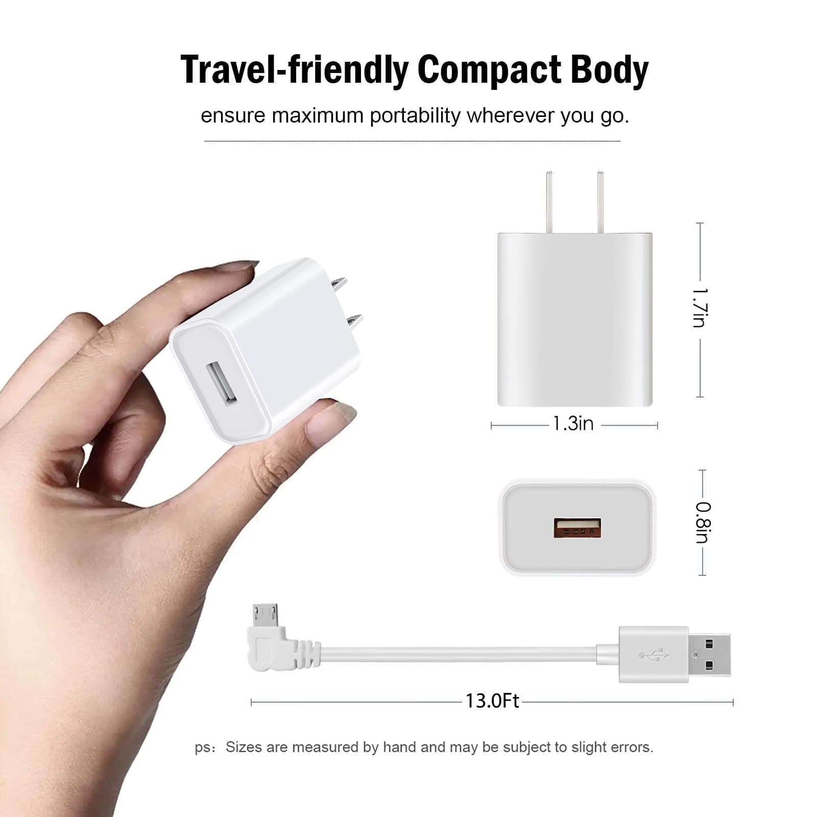 2 Pack 13FT Power Adapter - Arlo Compatible Charger for Pro, Pro 2, Q, Essential Spotlight, GO Indoor (not Go 2), Wyze Cam Pan, Blink Mini