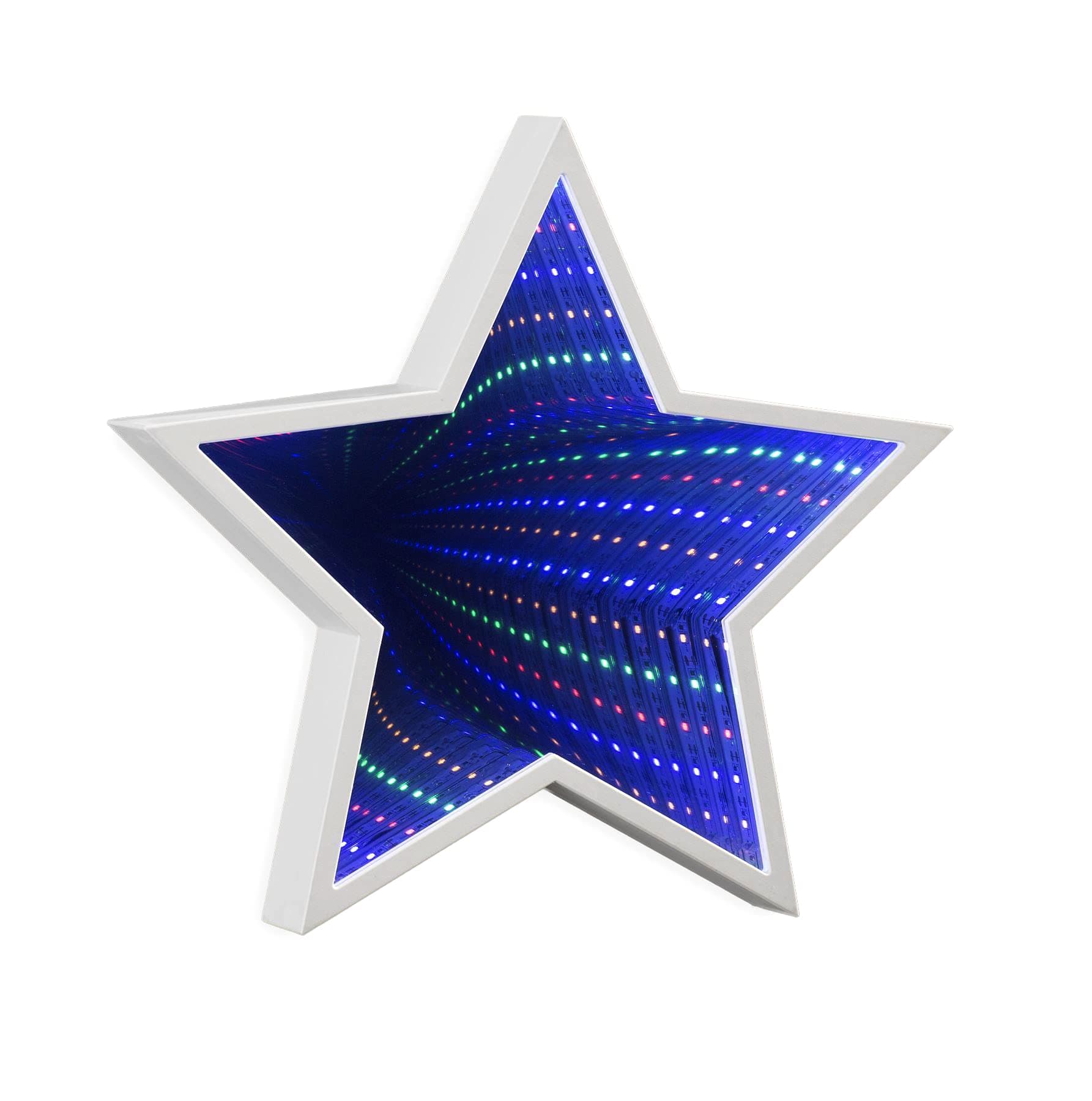 Star Shaped Infinity Tunnel Light and Mirror Coloured LED's