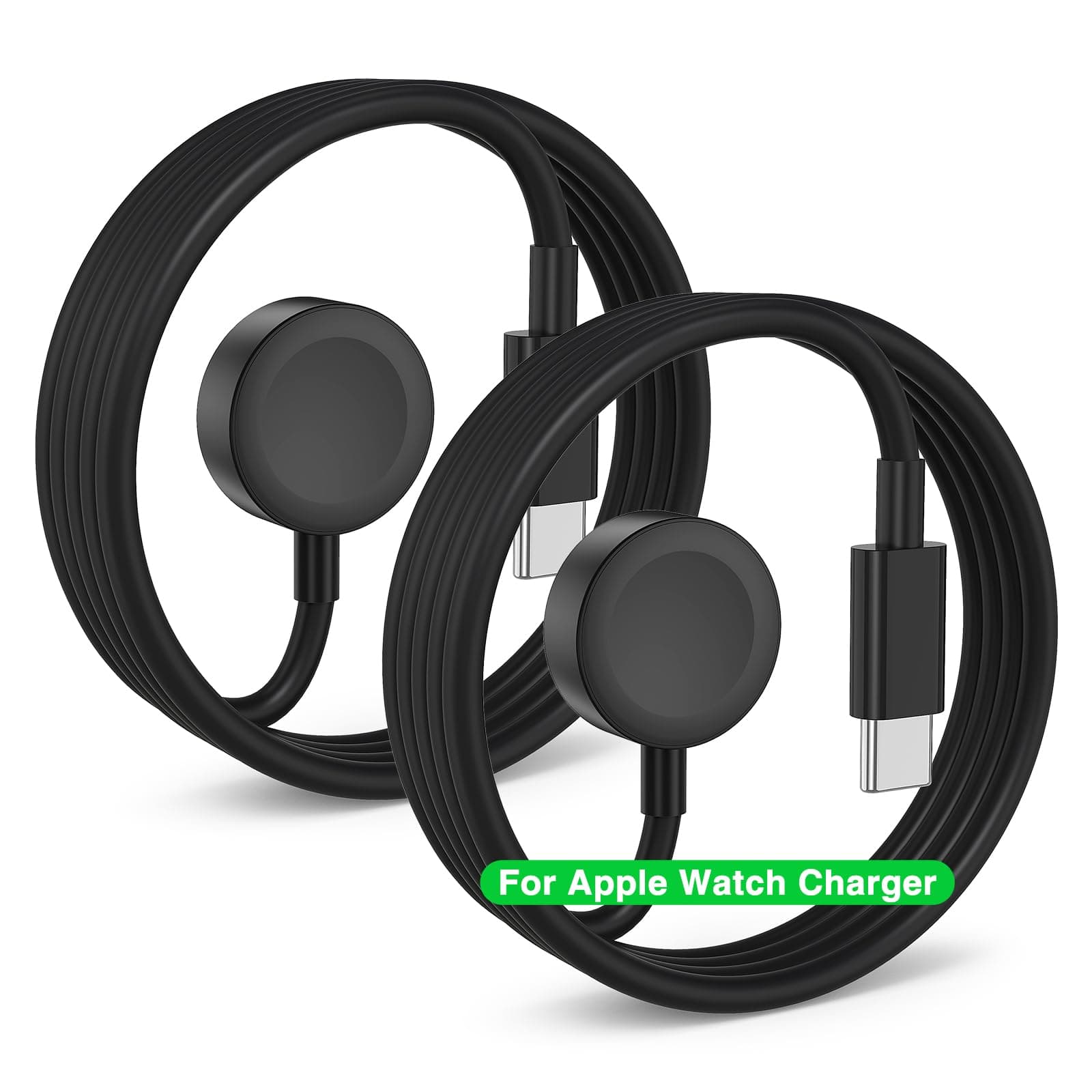 2 Pack 2025 Upgraded Apple Watch Charger USB C Cable Magnetic iWatch Charger Fast Charging Cord 3FT for Apple Watch Ultra 3/SE 3/Series 11/10/Series 9/Series 8/7/6/5/4/3/Ultra/SE/SE 2-Black