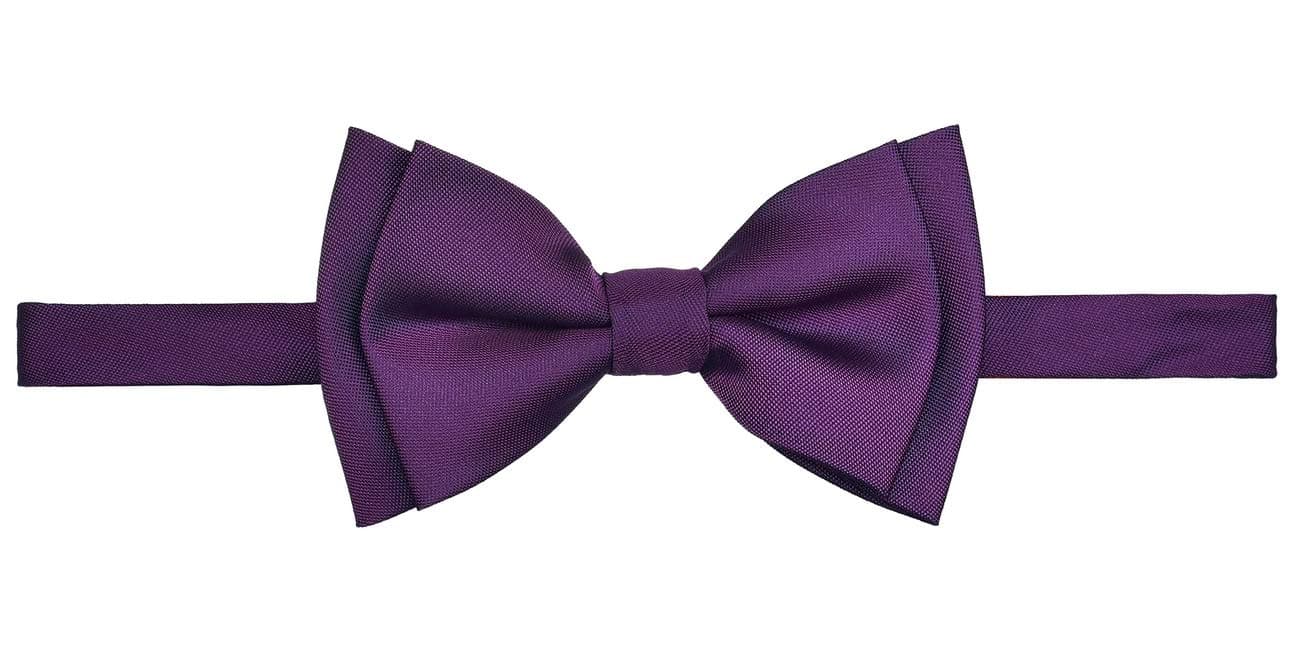Retreez Solid Matte Color Woven Microfiber Pre-tied Boy's Bow Tie