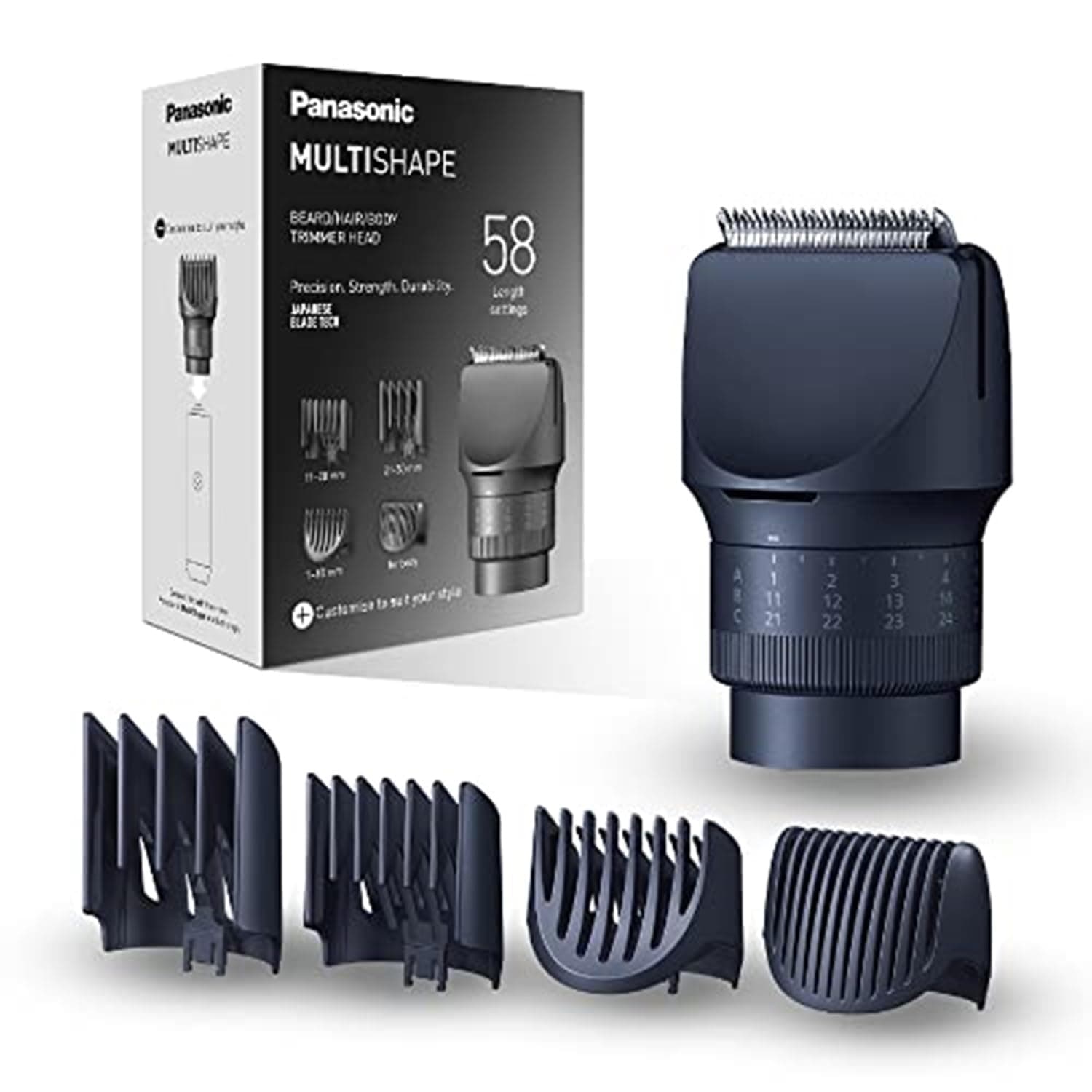 – Panasonic ER-CTW1 MULTISHAPE Modular Personal Care System, Beard Trimmer and Hairclipper for Men