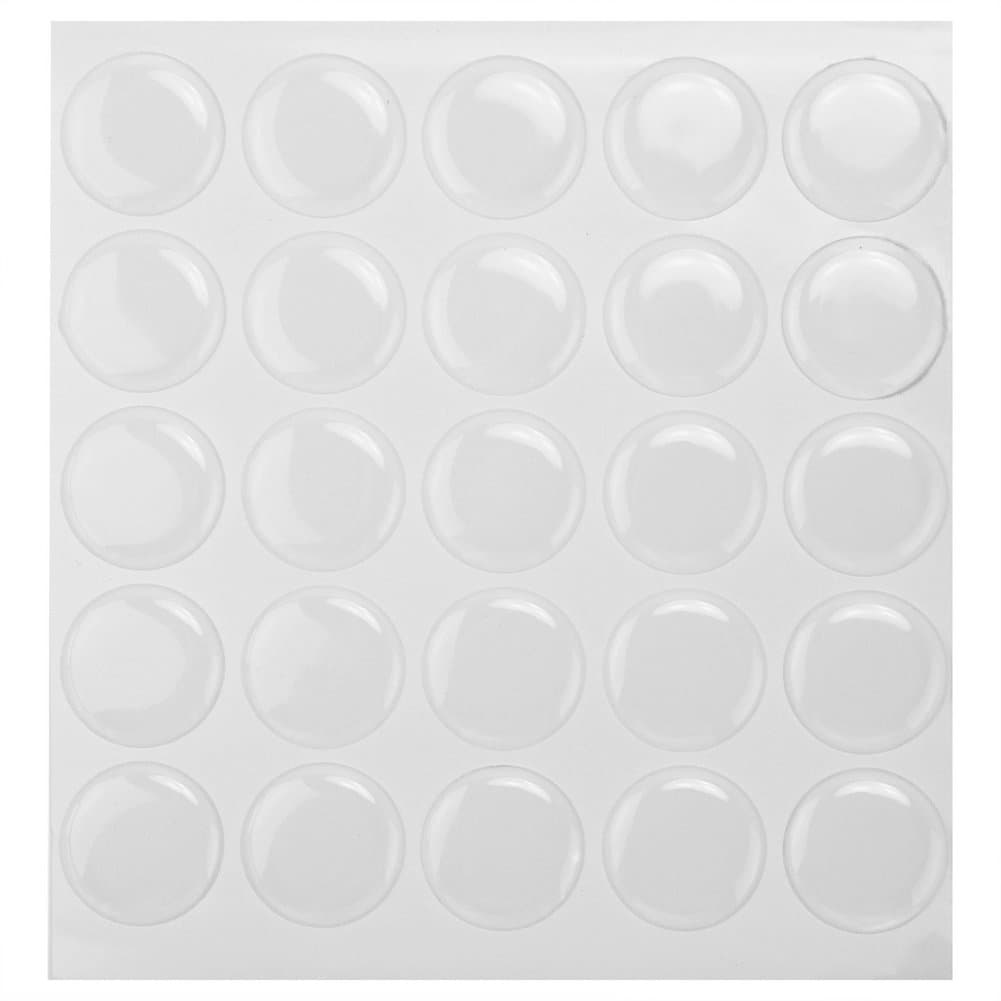 100 pcs 1" Clear Epoxy Adhesive Circles Dome Bottle Cap Seals Stickers 2mm Thick